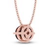 Thumbnail Image 3 of Garnet Solitaire Necklace 10K Rose Gold 18"