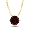 Thumbnail Image 1 of Garnet Solitaire Necklace 10K Yellow Gold 18&quot;