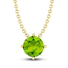 Thumbnail Image 1 of Peridot Solitaire Necklace 10K Yellow Gold 18&quot;