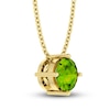Thumbnail Image 1 of Peridot Solitaire Necklace 10K Yellow Gold 18"