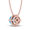 Thumbnail Image 2 of Swiss Blue Topaz Solitaire Necklace 10K Rose Gold 18"