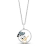 Thumbnail Image 0 of Disney Treasures Donald Duck London Blue Topaz & Diamond Necklace 1/10 ct tw Sterling Silver & 10K Yellow Gold 17"