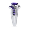Thumbnail Image 3 of Amethyst & Diamond Heart Ring Sterling Silver