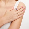 Thumbnail Image 4 of Amethyst & Diamond Heart Ring Sterling Silver