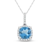 Thumbnail Image 1 of Blue Topaz & White Lab-Created Sapphire Gift Set Sterling Silver