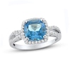 Thumbnail Image 2 of Blue Topaz & White Lab-Created Sapphire Gift Set Sterling Silver