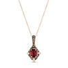 Thumbnail Image 1 of Le Vian Diamond & Rhodolite Garnet Necklace 1/6 ct tw Diamonds 14K Honey Gold 18&quot;