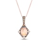Thumbnail Image 0 of Le Vian Diamond & Opal Necklace 1/6 ct tw Diamonds 14K Strawberry Gold 18"