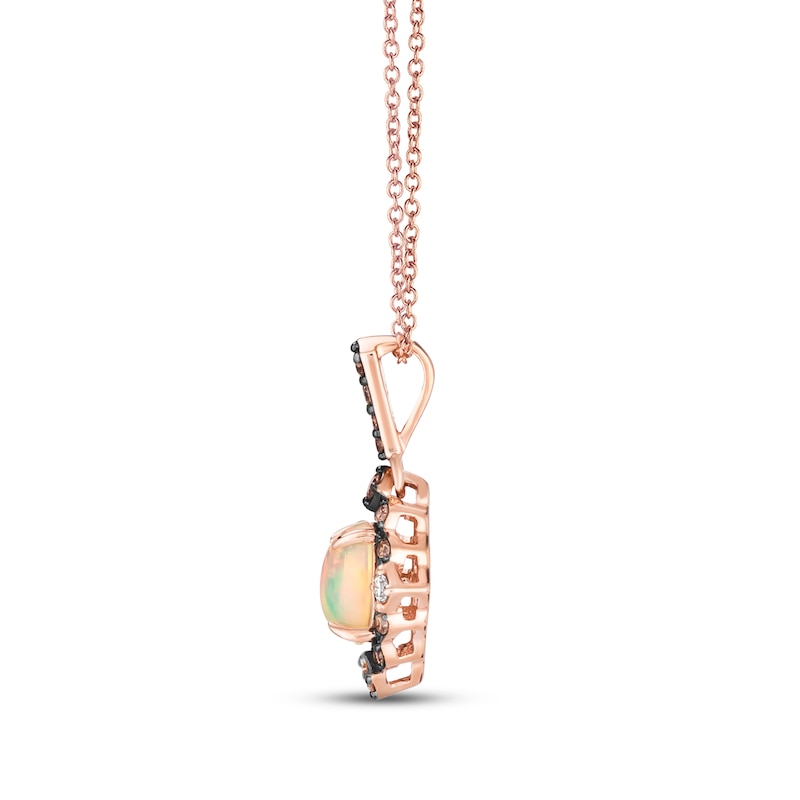 Main Image 2 of Le Vian Diamond & Opal Necklace 1/6 ct tw Diamonds 14K Strawberry Gold 18&quot;