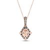 Thumbnail Image 0 of Le Vian Diamond & Morganite Necklace 1/6 ct tw Diamonds 14K Strawberry Gold 18"
