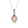 Thumbnail Image 1 of Le Vian Diamond & Morganite Necklace 1/6 ct tw Diamonds 14K Strawberry Gold 18&quot;