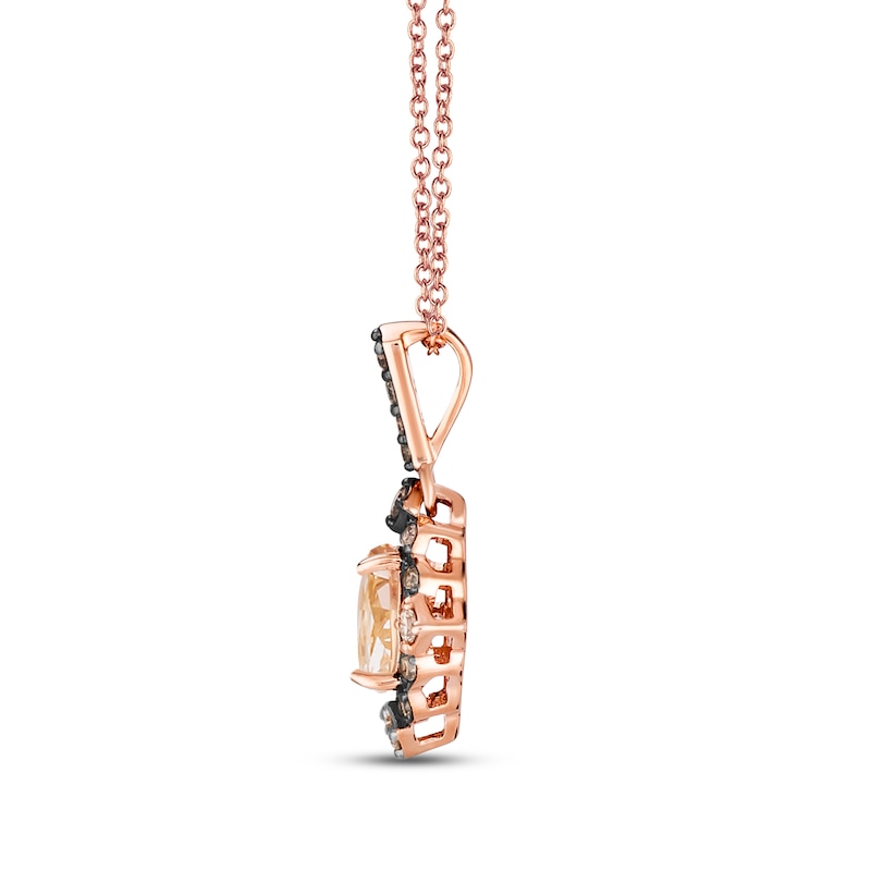 Main Image 2 of Le Vian Diamond & Morganite Necklace 1/6 ct tw Diamonds 14K Strawberry Gold 18&quot;