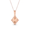 Thumbnail Image 2 of Le Vian Diamond & Morganite Necklace 1/6 ct tw Diamonds 14K Strawberry Gold 18"