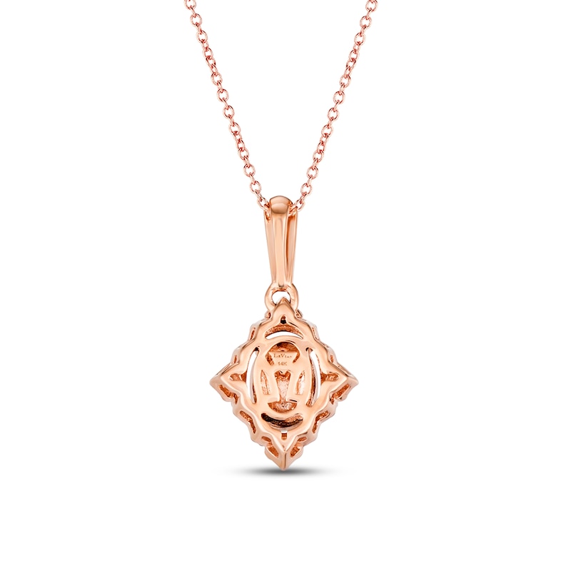 Le Vian Diamond & Morganite Necklace 1/6 ct tw Diamonds 14K Strawberry Gold 18"