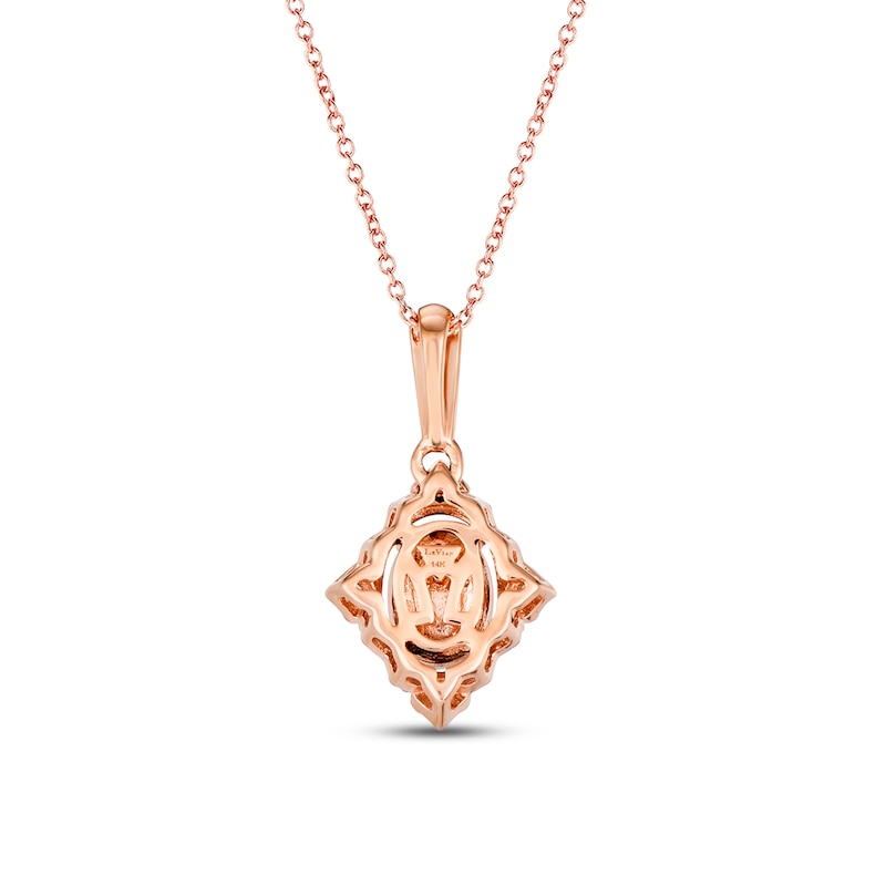 Main Image 3 of Le Vian Diamond & Morganite Necklace 1/6 ct tw Diamonds 14K Strawberry Gold 18&quot;