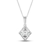 Thumbnail Image 2 of Le Vian Diamond & Aquamarine Necklace 1/6 ct tw Diamonds 14K Vanilla Gold 18"