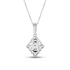 Thumbnail Image 3 of Le Vian Diamond & Aquamarine Necklace 1/6 ct tw Diamonds 14K Vanilla Gold 18&quot;