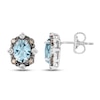 Thumbnail Image 1 of Le Vian Diamond & Aquamarine Earrings 1/10 ct tw Diamonds 14K Vanilla Gold