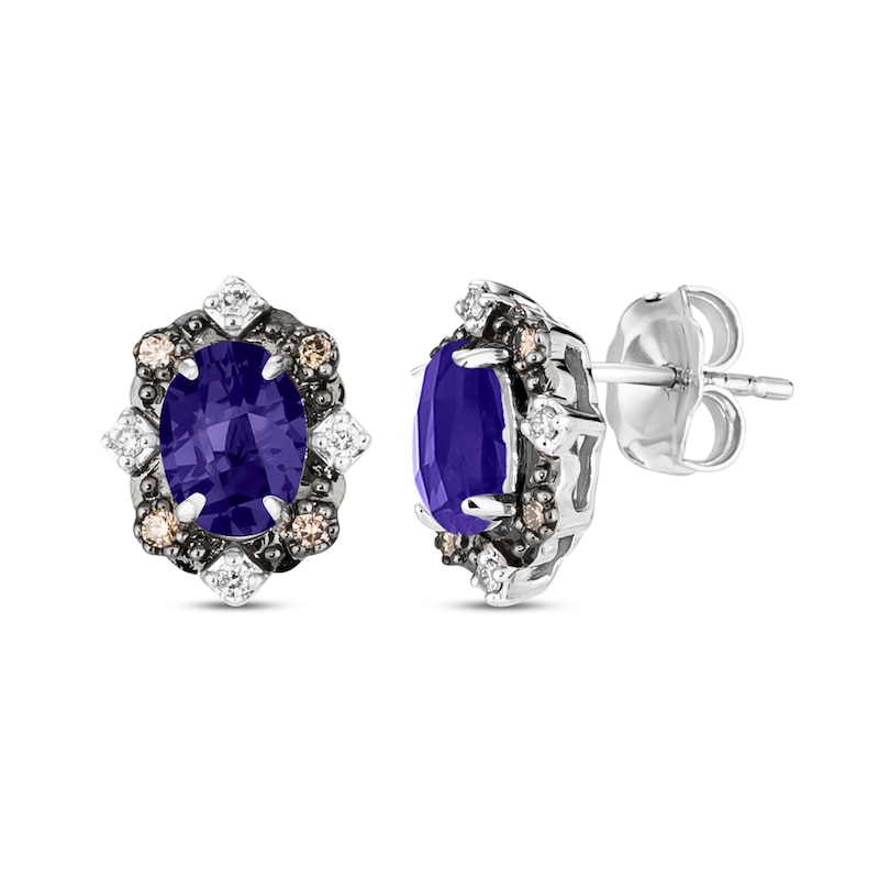 Main Image 1 of Le Vian Tanzanite Earrings 1/10 ct tw Diamonds 14K Vanilla Gold