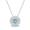 Thumbnail Image 0 of Blue/White Topaz Necklace Sterling Silver 18"