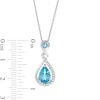Thumbnail Image 3 of Blue/White Topaz Necklace Sterling Silver 18&quot;