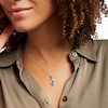 Thumbnail Image 4 of Blue/White Topaz Necklace Sterling Silver 18&quot;