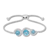 Thumbnail Image 1 of Blue/White Topaz Bolo Bracelet Sterling Silver