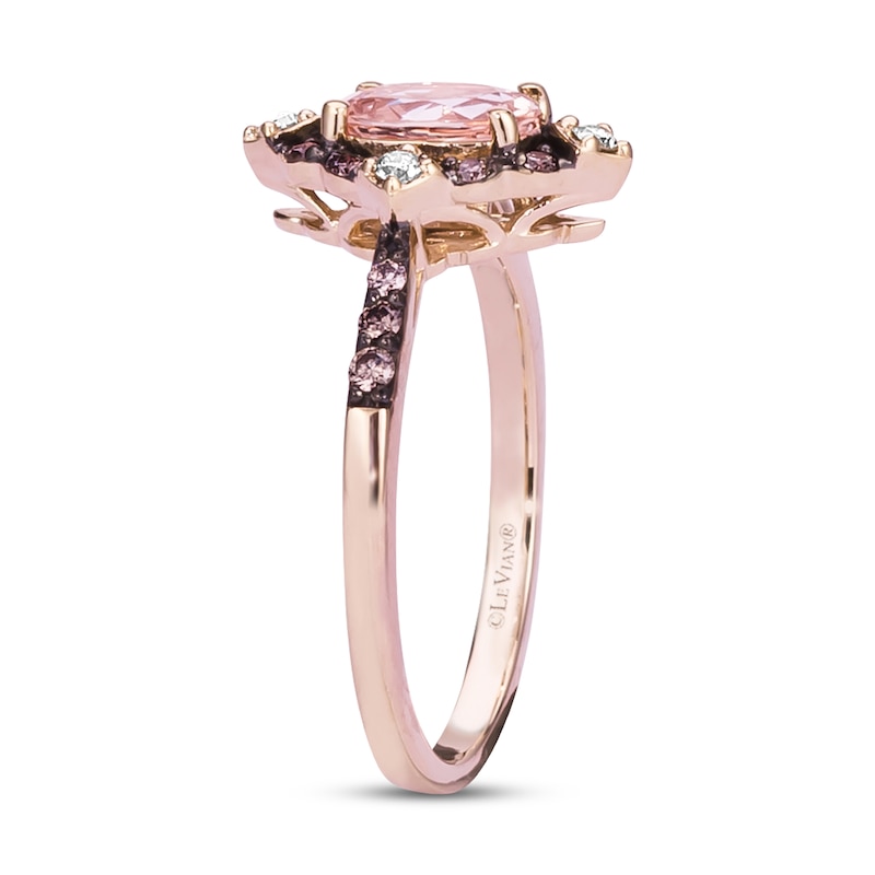 Le Vian Morganite Ring 1/5 ct tw Diamonds 14K Strawberry Gold