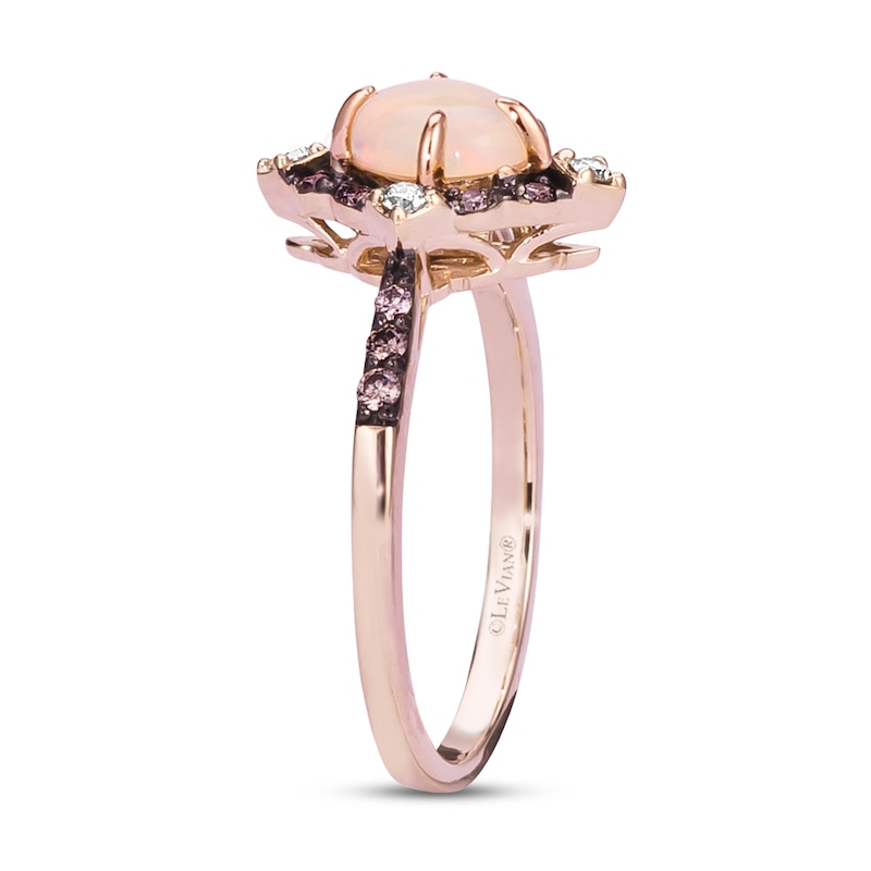 Main Image 2 of Le Vian Opal Ring 1/5 ct tw Diamonds 14K Strawberry Gold