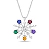 Thumbnail Image 0 of Rainbow Snowflake Necklace Sterling Silver 18"