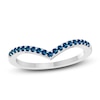 Thumbnail Image 1 of Blue Topaz Chevron Ring Sterling Silver