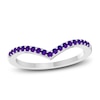 Thumbnail Image 1 of Amethyst Chevron Ring Sterling Silver