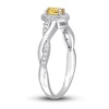 Thumbnail Image 4 of Citrine & Diamond Promise Ring 1/10 ct tw Oval/Round-Cut Sterling Silver