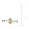 Thumbnail Image 5 of Citrine & Diamond Promise Ring 1/10 ct tw Oval/Round-Cut Sterling Silver