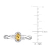 Thumbnail Image 6 of Citrine & Diamond Promise Ring 1/10 ct tw Oval/Round-Cut Sterling Silver