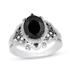 Thumbnail Image 1 of Disney Treasures The Nightmare Before Christmas Black Onyx & Diamond Ring 1/5 ct tw Sterling Silver
