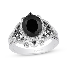 Disney Treasures The Nightmare Before Christmas Black Onyx & Diamond Ring 1/5 ct tw Sterling Silver