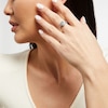 Thumbnail Image 3 of Aquamarine & White Lab-Created Ring Sterling Silver