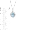 Thumbnail Image 1 of Aquamarine & White Lab-Created Sapphire Necklace Sterling Silver 18"