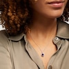 Thumbnail Image 4 of Amethyst & White Lab-Created Sapphire Necklace Sterling Silver 18&quot;