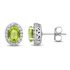 Thumbnail Image 0 of Peridot & White Lab-Created Stud Earrings Sterling Silver