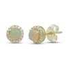 Thumbnail Image 0 of Ethiopian Opal Earrings 1/10 ct tw Diamonds 10K Yellow Gold