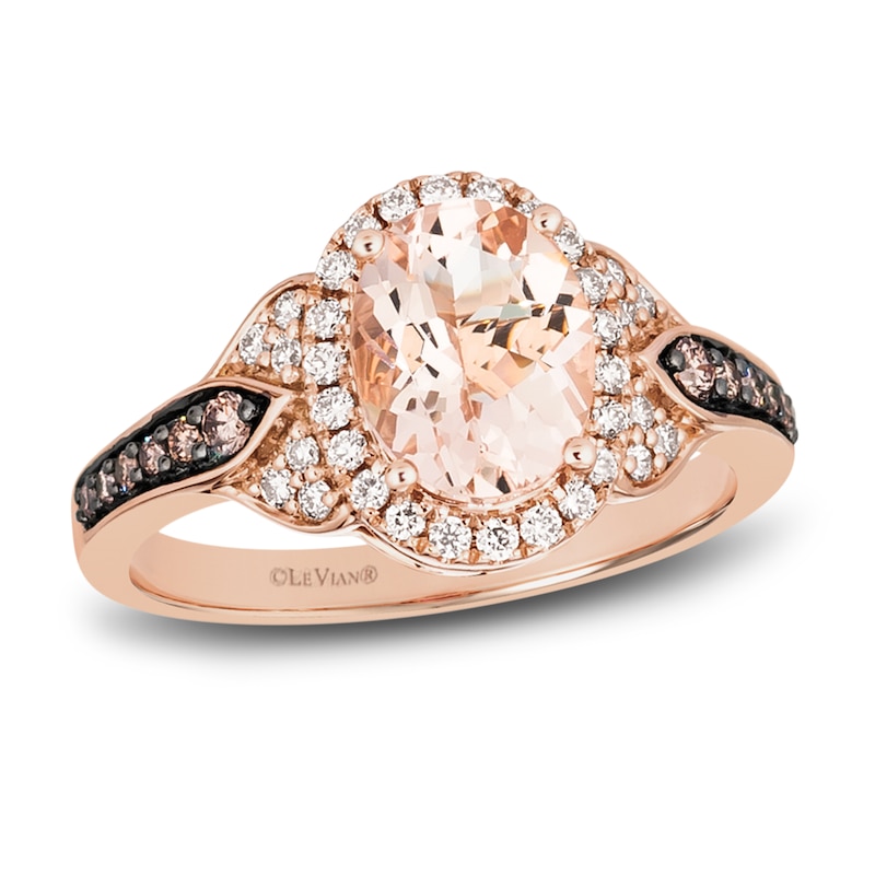 Main Image 1 of Le Vian Morganite Ring 1/3 ct tw Diamonds 14K Strawberry Gold