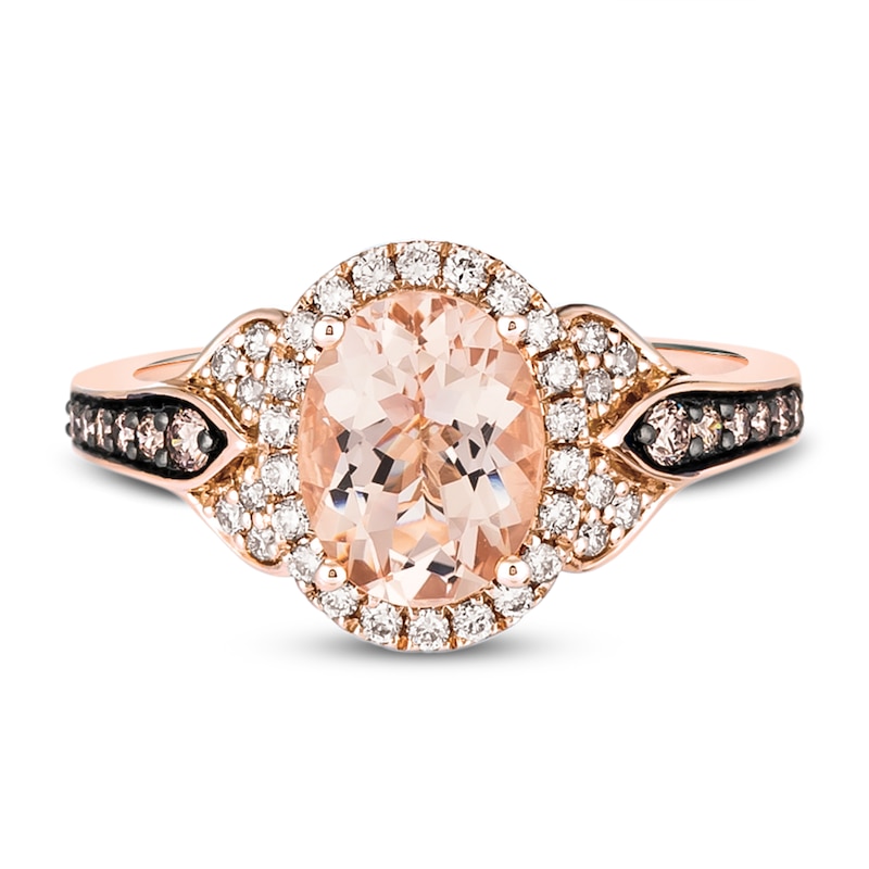 Main Image 2 of Le Vian Morganite Ring 1/3 ct tw Diamonds 14K Strawberry Gold