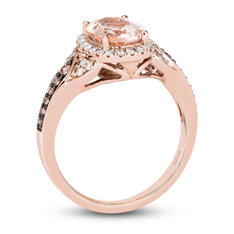 Main Image 3 of Le Vian Morganite Ring 1/3 ct tw Diamonds 14K Strawberry Gold