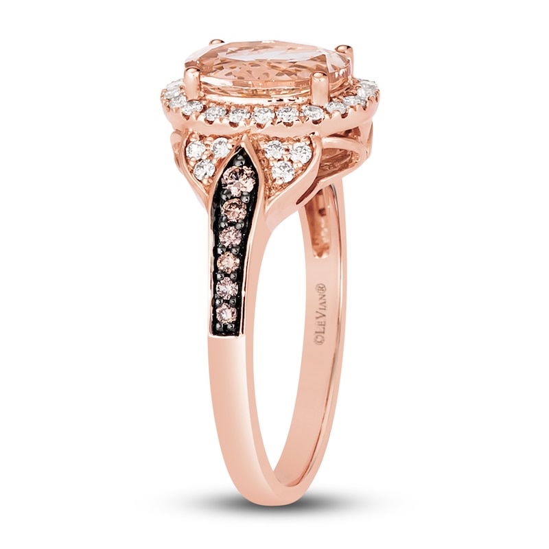 Main Image 4 of Le Vian Morganite Ring 1/3 ct tw Diamonds 14K Strawberry Gold