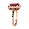 Le Vian Garnet Ring 1/3 ct tw Diamonds 14K Strawberry Gold