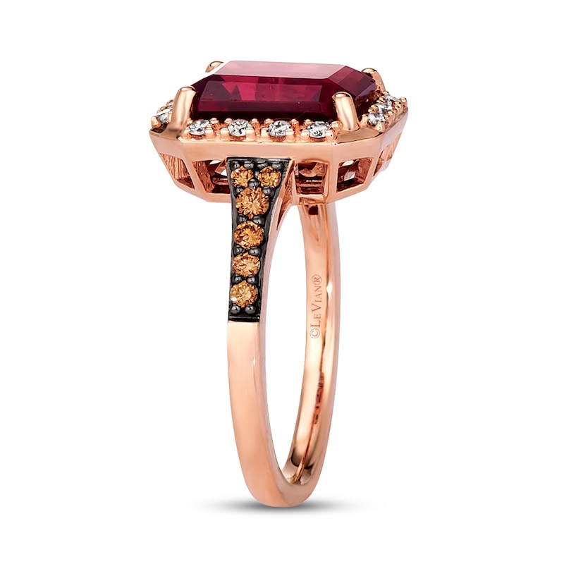 Main Image 2 of Le Vian Garnet Ring 3/8 ct tw Diamonds 14K Strawberry Gold