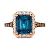 Thumbnail Image 2 of Le Vian  Blue Topaz & Diamond Ring 3/8 ct tw Diamonds 14K Strawberry Gold