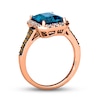 Thumbnail Image 3 of Le Vian  Blue Topaz & Diamond Ring 3/8 ct tw Diamonds 14K Strawberry Gold